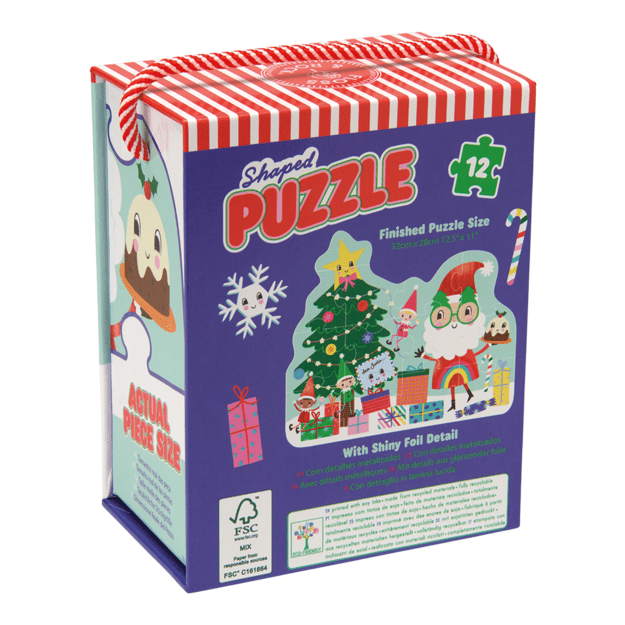 Shaped Jigsaw Puzzle, Christmas, 12 pcs.