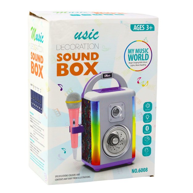 Sound Box Music Kit Microphone Bluetooth Speaker MP3 Recording LED