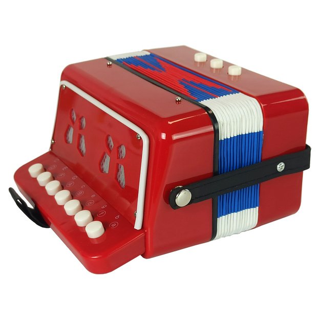 Akordeono instrumentas mažiesiems muzikantams Raudona