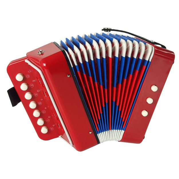 Akordeono instrumentas mažiesiems muzikantams Raudona