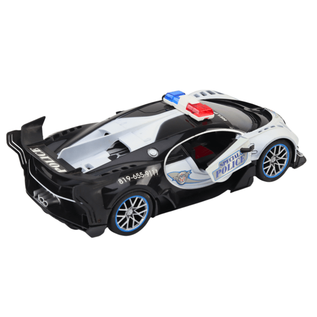 Remote Controlled RC Police Car in 1:12 Scale White