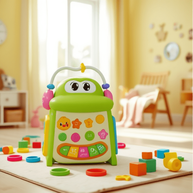 Interaktyvus edukacinis kubelių rūšiuoklis Piano Sensory Crocodile 3