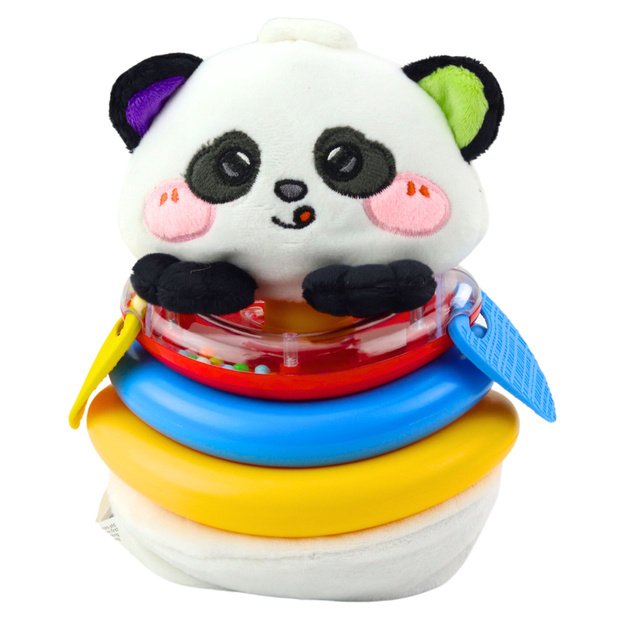 Sensory Toy Tumbler Panda Pyramid Rocking Teethers Rattle 1