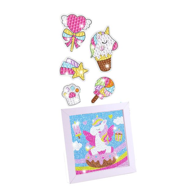 Creative Set Diamond Mosaic Keychains Unicorns Colorful 1