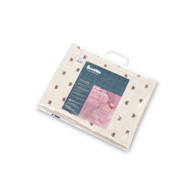 STROLLER SET MUSLIN BEARS BEIGE 3