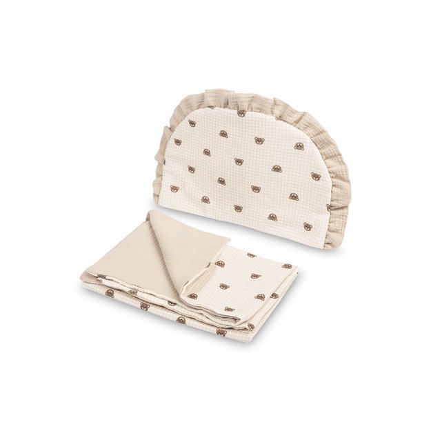 STROLLER SET MUSLIN BEARS BEIGE
