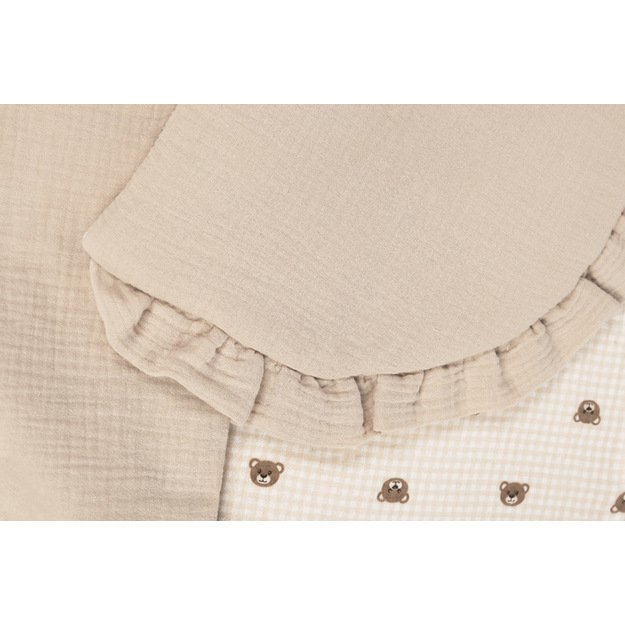 STROLLER SET MUSLIN BEARS BEIGE 2