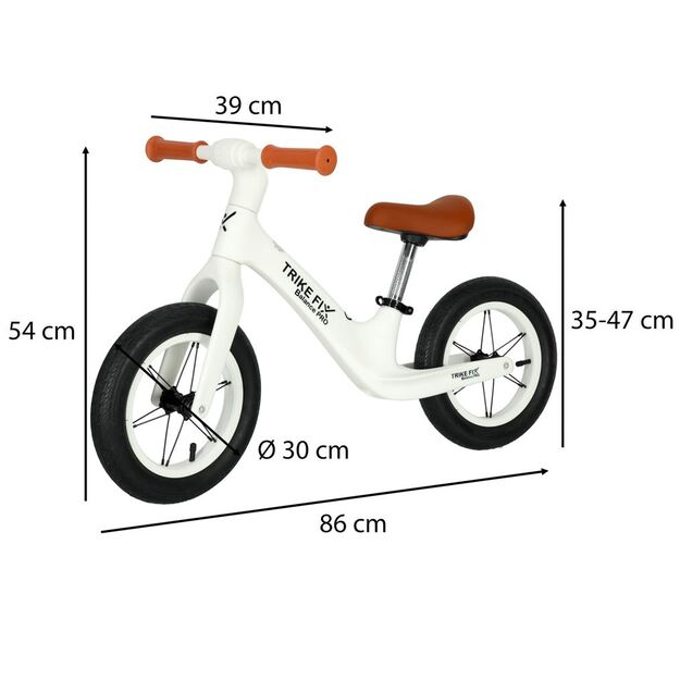 Balansinis pasispiriamas dviratis PRO (baltas)