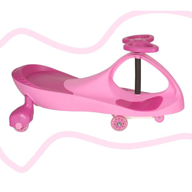 Push-up mobility device Swing with LED wheels (pink)