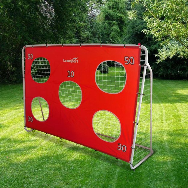 Soccer Training Goal with Target Mat Red 213x152x75cm 2