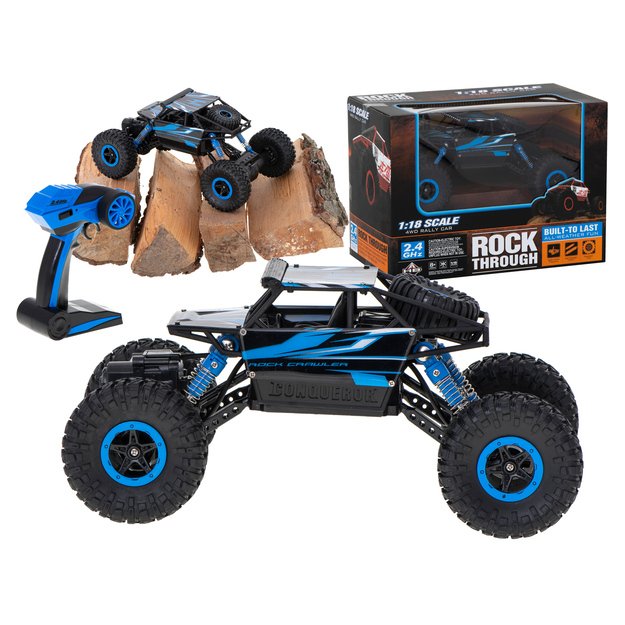 RC automobilis Rock Crawler HB 2.4GHz 1:18 mėlynas