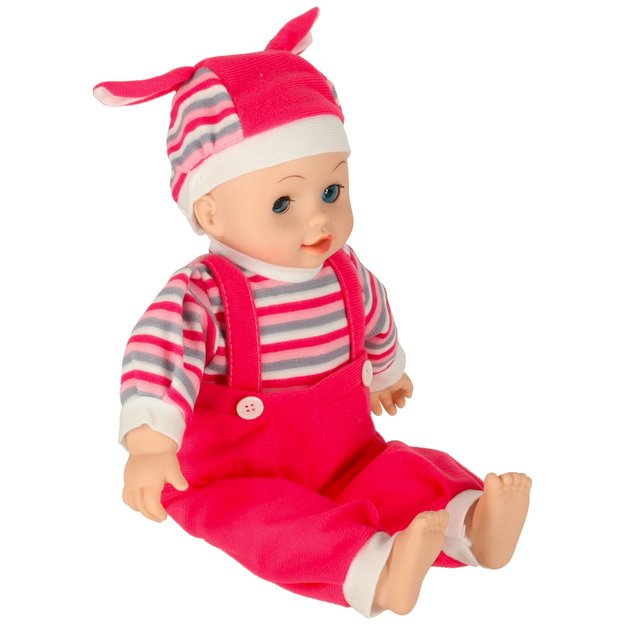 Kūdikių lėlė Maya su garsu rožinė 40cm 12