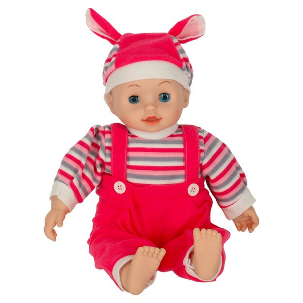 Kūdikių lėlė Maya su garsu rožinė 40cm 11