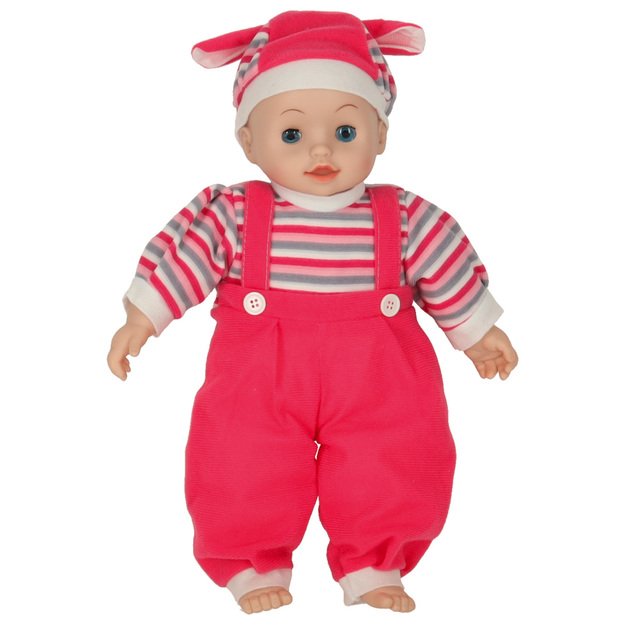 Kūdikių lėlė Maya su garsu rožinė 40cm 14