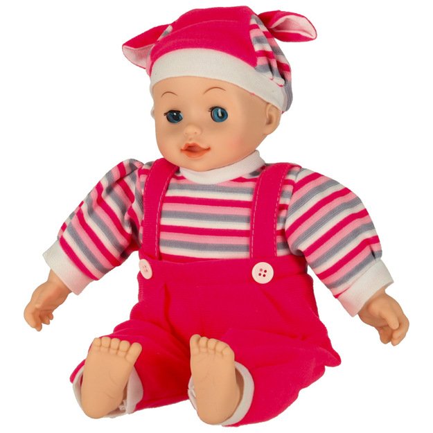 Kūdikių lėlė Maya su garsu rožinė 40cm 13