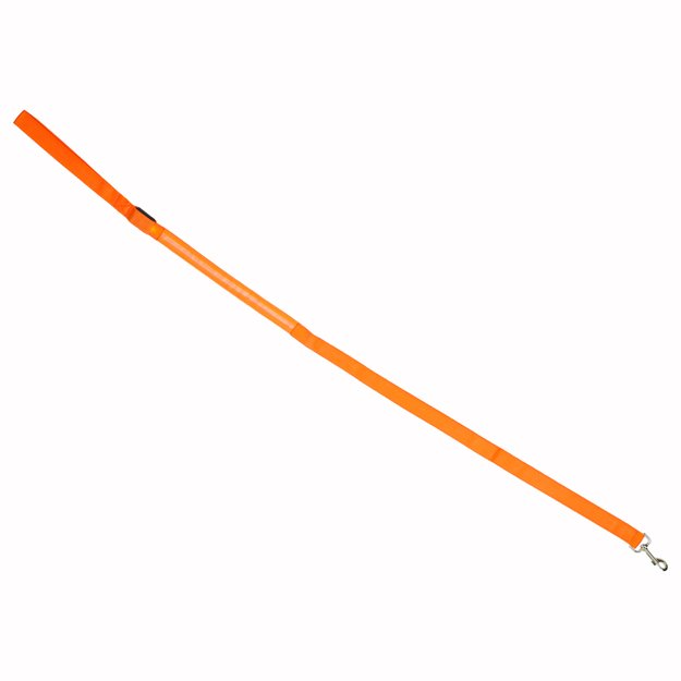 LED šviečiantis šunų pavadėlis 2.5x120cm oranžinės spalvos