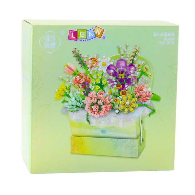 Construction Blocks Composition In Box Flower Box Green LED 750pcs. 2