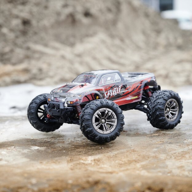 RC automobilis Q901 bešepetėlinis 1:16 2.4G 4CH 52km/h raudonas