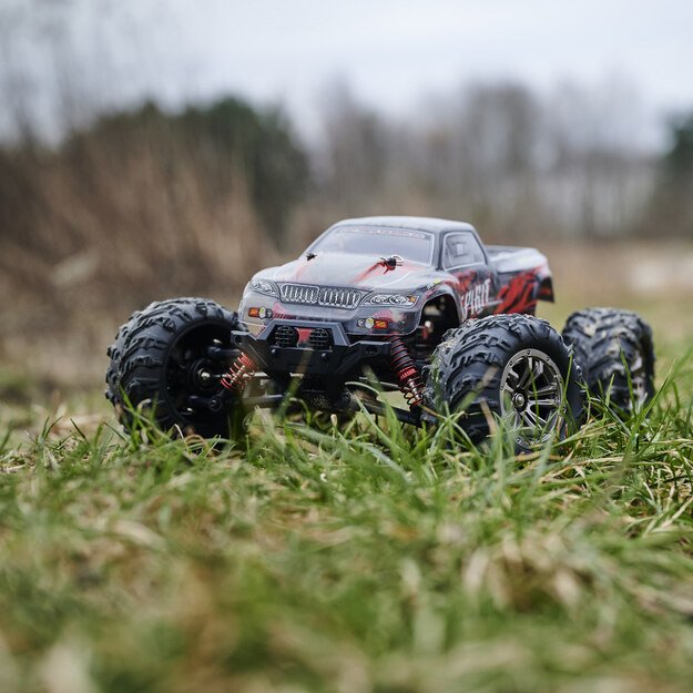 RC automobilis Q901 bešepetėlinis 1:16 2.4G 4CH 52km/h raudonas