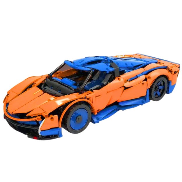 Construction Bricks Sports Car RC Blue and Orange 1883 pcs. 1