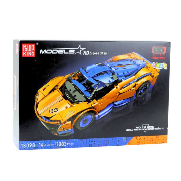 Construction Bricks Sports Car RC Blue and Orange 1883 pcs. 2