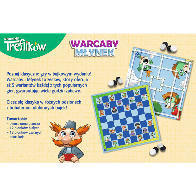 GAME - Checkers and Mill Trefl Family Trefl 02658