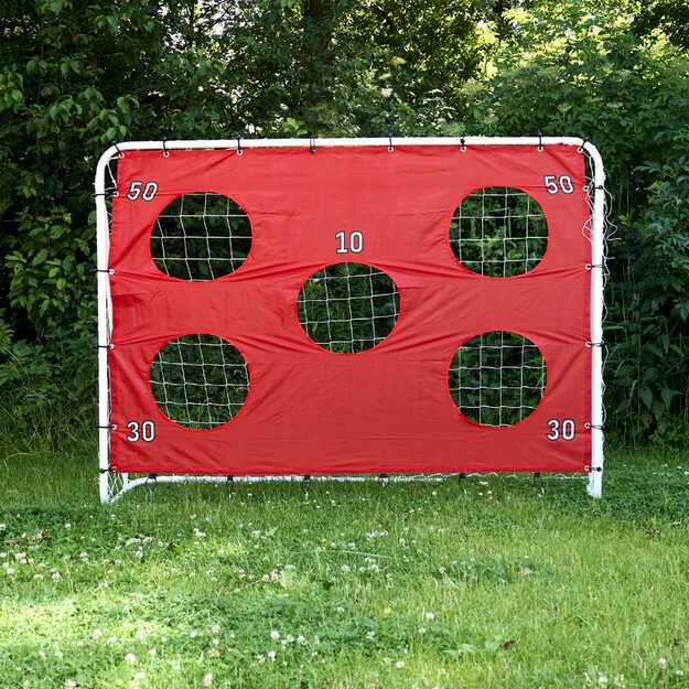 Vaikų futbolo treniruočių vartai 2in1 + tikslumo kilimėlis 215 x 153 x 76 cm 5