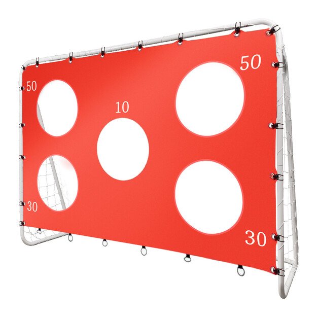 Vaikų futbolo treniruočių vartai 2in1 + tikslumo kilimėlis 215 x 153 x 76 cm