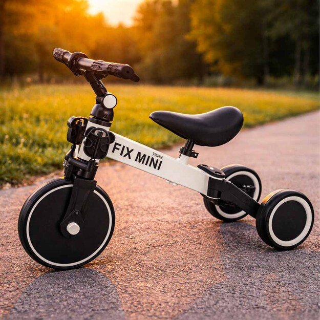 Trike Fix Mini krosinis triratukas 3in1 su pedalais (baltas) 1