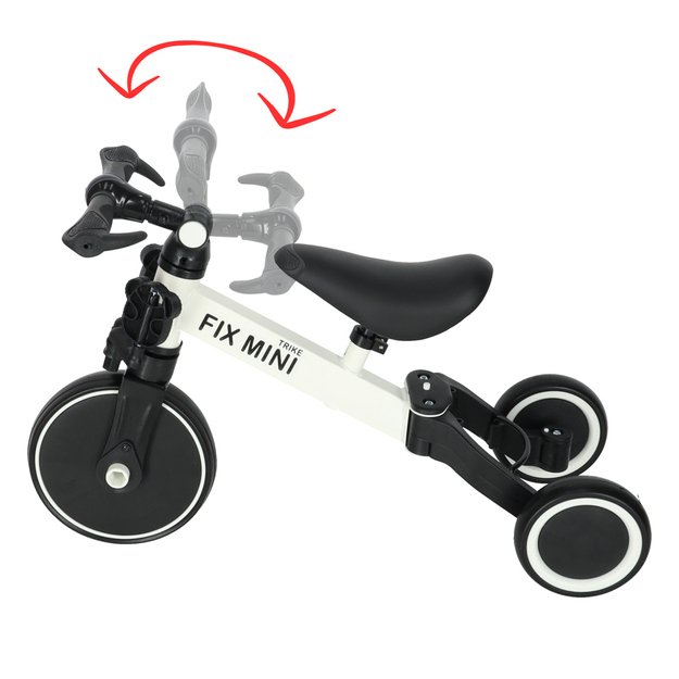 Trike Fix Mini krosinis triratukas 3in1 su pedalais (baltas)