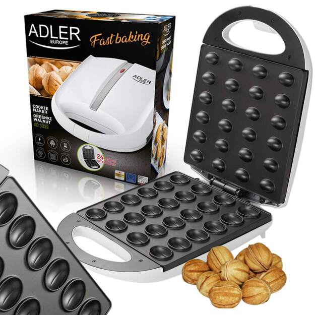 Peanut-shaped electric pan for baking cookies