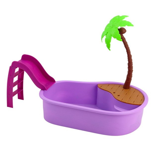Anlily Doll Set On The Beach Pool Palm Tree Accessories 8 pcs. 1