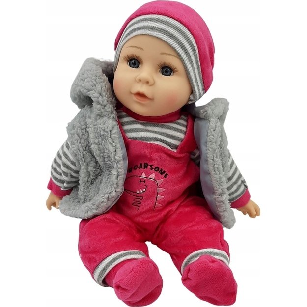 Dainuojanti lėlė (aukštis 45 cm) Raudona