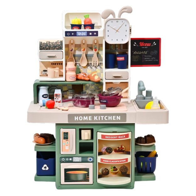 Children s Kitchen For Children Water Steam Lights Sounds Accessories 33 pcs. 1