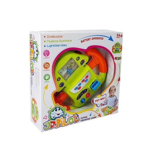 Interactive Flight Simulator Steering Wheel Sound Light Effects 3