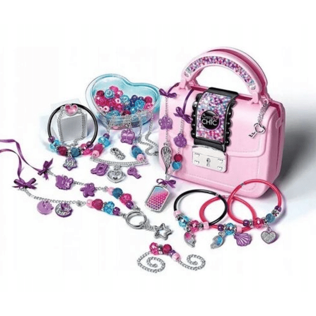 Crazy Chic DIY Set: Crazy Handbag with Beads & Bracelets Clementoni 17651