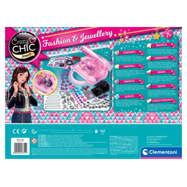 Crazy Chic DIY Set: Crazy Handbag with Beads & Bracelets Clementoni 17651