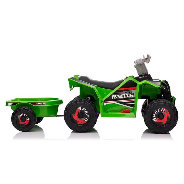 XMX630T Green Battery Quad Bike With Trailer