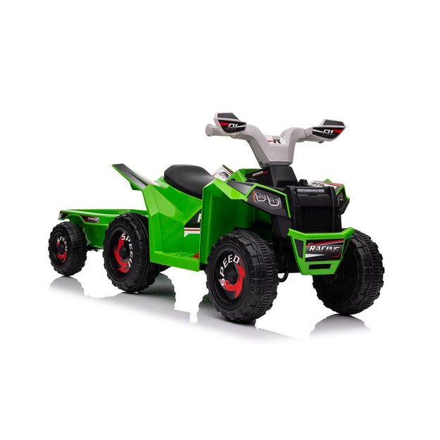 XMX630T Green Battery Quad Bike With Trailer