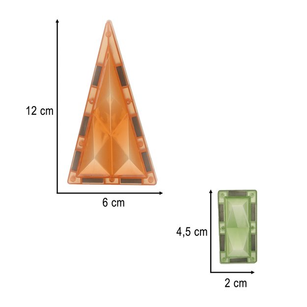 3D konstrukcinės magnetinės plytos šviečiantis gyvūnų parkas 90 el.