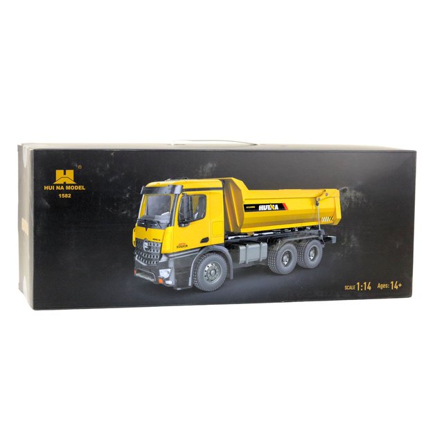 RC Huina Dump Truck with Lights and Sounds Yellow 1:14 3