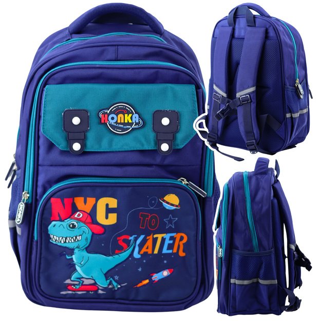 Children s School Backpack Dinosaur Blue 41x30x16 cm 3