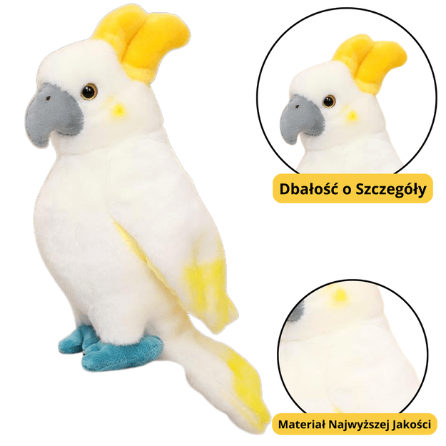 Plush Mascot Cuddly Toy Parrot Cockatoo White 35cm 1