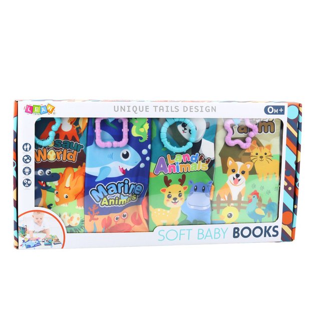 Set of Soft Colorful Educational Sensory Books for Toddlers 4pcs 2