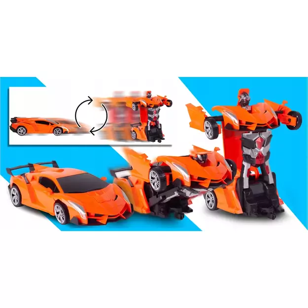 RC robotas - transformeris, oranžinis