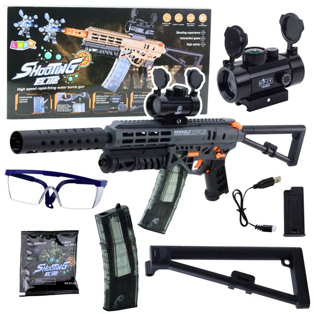 MK7 Water Pellet Rifle Battery Operated Sight Glasses Pellets