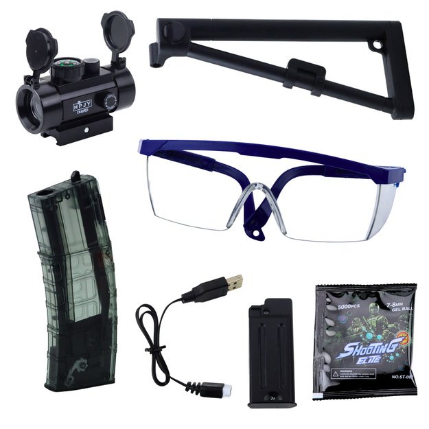 MK7 Water Pellet Rifle Battery Operated Sight Glasses Pellets 2
