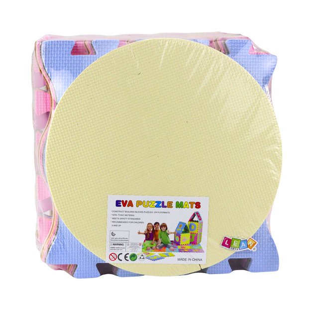 Soft Puzzle Educational Mat EVA Foam Pastel Animals 16 pcs. 3