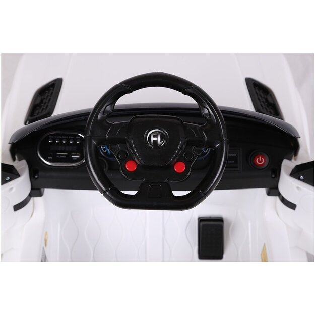 HL1638 Elektrinis pasivažinėjimo automobilis - baltas 9