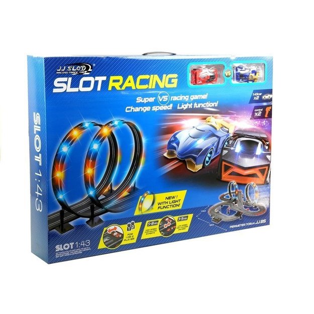 Lenktynių trasa 2 automobiliai valdikliai Kilpa žibintai Lizdas Automobiliai 8